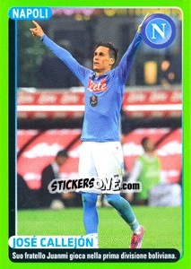 Sticker José Callejón (figurina quiz) - Calciatori 2014-2015 n. 340 - Panini