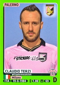 Sticker Claudio Terzi - Calciatori 2014-2015 n. 345 - Panini