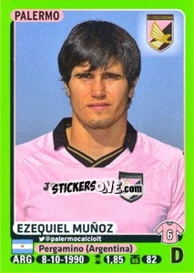 Cromo Ezequiel Muñoz - Calciatori 2014-2015 - Panini