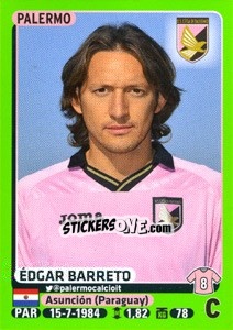 Sticker Édgar Barreto - Calciatori 2014-2015 - Panini
