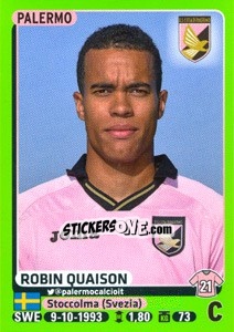 Figurina Robin Quaison - Calciatori 2014-2015 - Panini