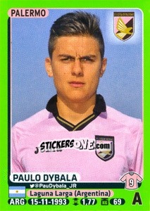 Figurina Paulo Dybala - Calciatori 2014-2015 - Panini