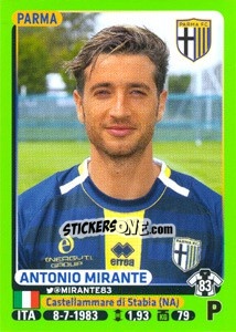 Sticker Antonio Mirante - Calciatori 2014-2015 n. 368 - Panini