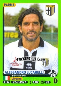 Sticker Alessandro Lucarelli - Calciatori 2014-2015 n. 370 - Panini