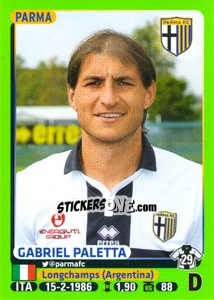 Cromo Gabriel Paletta - Calciatori 2014-2015 - Panini