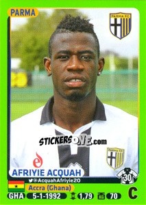 Sticker Afriyie Acquah - Calciatori 2014-2015 - Panini