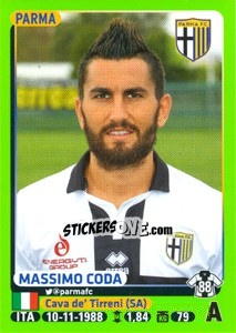 Sticker Massimo Coda - Calciatori 2014-2015 n. 386 - Panini