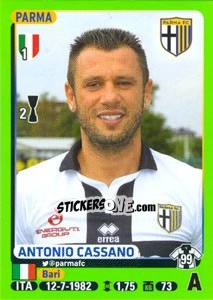 Sticker Antonio Cassano - Calciatori 2014-2015 n. 388 - Panini