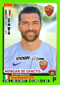 Cromo Morgan De Sanctis - Calciatori 2014-2015 - Panini