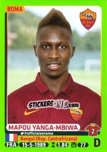 Sticker Mapou Yanga-Mbiwa - Calciatori 2014-2015 - Panini