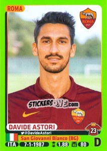 Figurina Davide Astori - Calciatori 2014-2015 - Panini