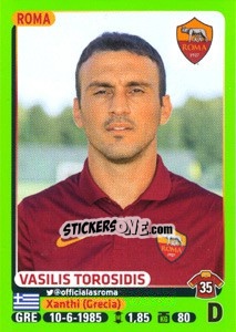 Cromo Vasilis Torosidis - Calciatori 2014-2015 - Panini