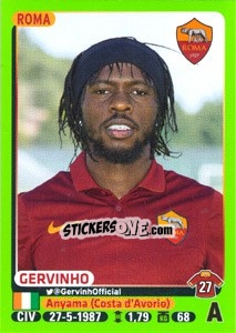 Sticker Gervinho - Calciatori 2014-2015 n. 411 - Panini