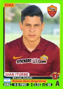 Sticker Juan Iturbe - Calciatori 2014-2015 n. 412 - Panini