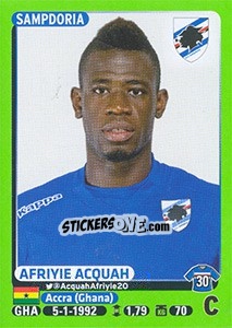 Figurina Afriyie Acquah (Sampdoria) - Calciatori 2014-2015 - Panini