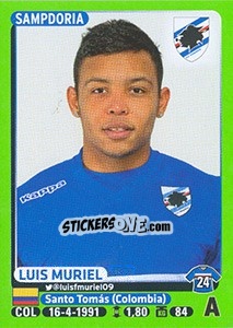 Sticker Luis Muriel (Sampdoria) - Calciatori 2014-2015 - Panini