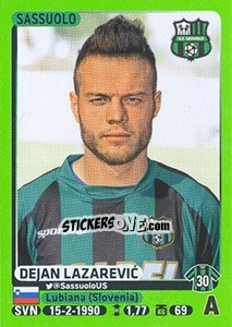 Sticker Dejan Lazarevic (Sassuolo) - Calciatori 2014-2015 - Panini