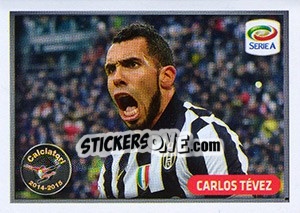 Sticker L'Uomo Dell'Anno - Carlos Tévez - Calciatori 2014-2015 n. V9 - Panini