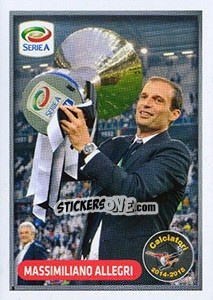 Figurina Campioni d'Italia Serie A TIM - Massimiliano Allegri - Calciatori 2014-2015 - Panini