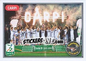 Sticker Prima Classificata Serie B - Carpi - Calciatori 2014-2015 - Panini