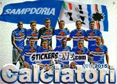 Sticker Squadra Sampdoria - Calciatori 2014-2015 n. XXL-17 - Panini