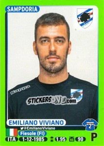 Cromo Emiliano Viviano - Calciatori 2014-2015 - Panini