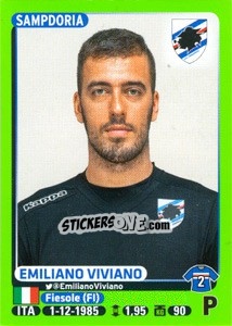 Sticker Emiliano Viviano - Calciatori 2014-2015 - Panini