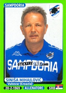 Cromo Siniša Mihajlovic - Calciatori 2014-2015 - Panini