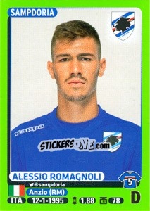 Sticker Alessio Romagnoli - Calciatori 2014-2015 n. 425 - Panini