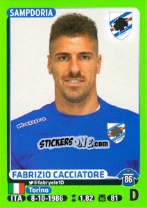 Figurina Fabrizio Cacciatore - Calciatori 2014-2015 - Panini