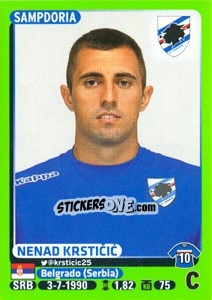 Sticker Nenad Krsticic - Calciatori 2014-2015 - Panini