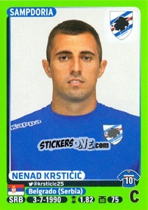 Cromo Nenad Krsticic - Calciatori 2014-2015 - Panini