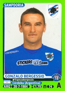 Sticker Gonzalo Bergessio - Calciatori 2014-2015 - Panini