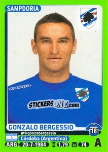 Figurina Gonzalo Bergessio - Calciatori 2014-2015 - Panini