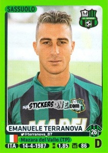 Sticker Emanuele Terranova - Calciatori 2014-2015 n. 452 - Panini