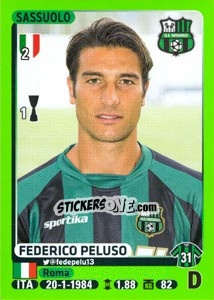 Sticker Federico Peluso - Calciatori 2014-2015 n. 453 - Panini