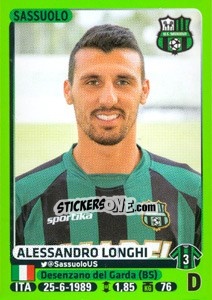 Cromo Alessandro Longhi - Calciatori 2014-2015 - Panini