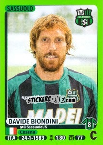 Sticker Davide Biondini - Calciatori 2014-2015 - Panini