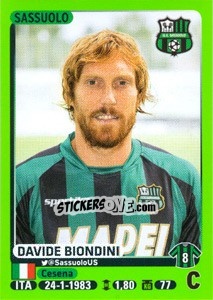 Cromo Davide Biondini - Calciatori 2014-2015 n. 458 - Panini