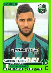 Sticker Saphir Taider - Calciatori 2014-2015 - Panini