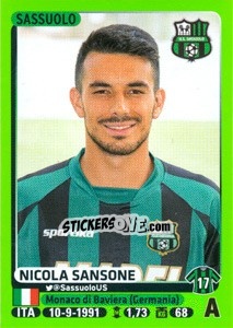 Sticker Nicola Sansone - Calciatori 2014-2015 - Panini