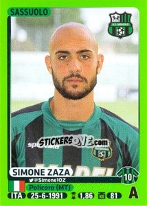 Cromo Simone Zaza - Calciatori 2014-2015 - Panini