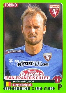 Sticker Jean-François Gillet - Calciatori 2014-2015 - Panini