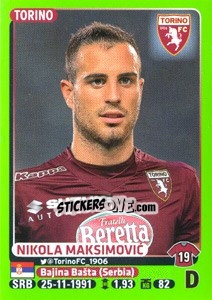 Cromo Nikola Maksimovic - Calciatori 2014-2015 - Panini