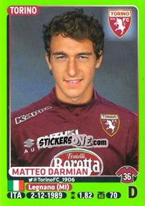 Sticker Matteo Darmian - Calciatori 2014-2015 n. 479 - Panini