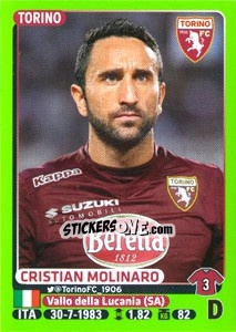 Sticker Cristian Molinaro - Calciatori 2014-2015 - Panini