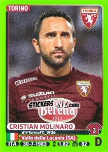 Sticker Cristian Molinaro - Calciatori 2014-2015 n. 480 - Panini