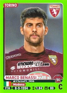 Figurina Marco Benassi - Calciatori 2014-2015 - Panini