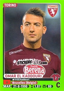 Sticker Omar El Kaddouri - Calciatori 2014-2015 n. 488 - Panini