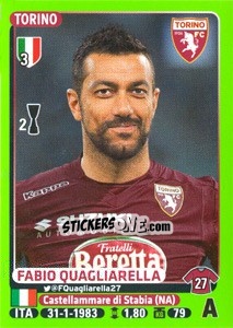 Sticker Fabio Quagliarella - Calciatori 2014-2015 n. 490 - Panini